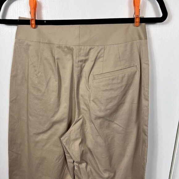Lagence Khaki Tan Stretch Pleated Front Capri Cropped School Boy Pants - Picture 7 of 9
